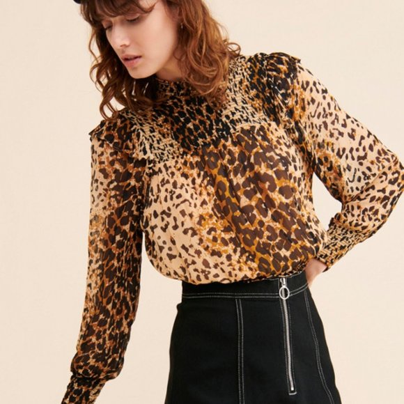Free People | Roma Blouse | Leopard Print - Picture 4 of 4